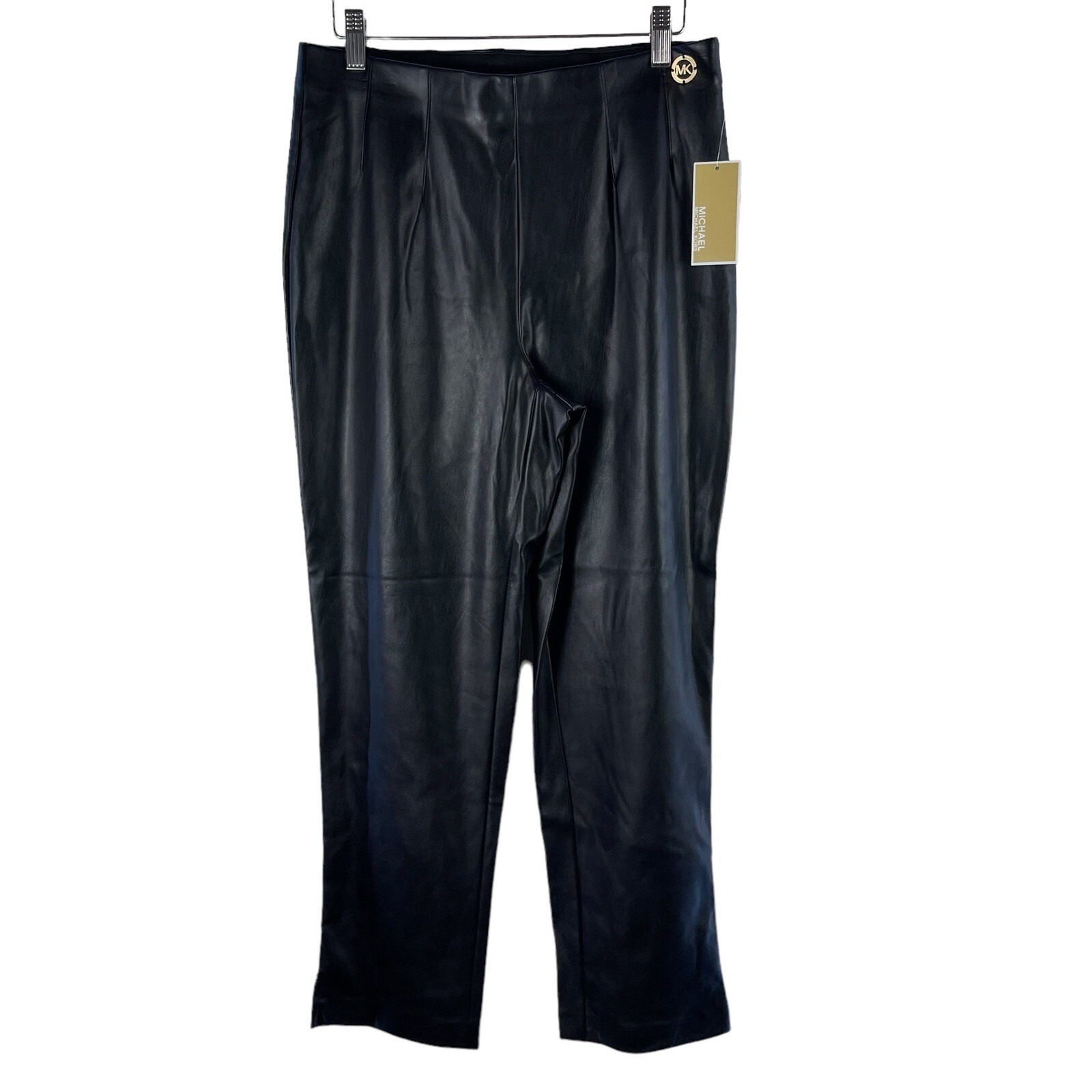 Michael Kors Faux Leather Pull On Legging Pants In Black Size M Nwt $125 Msrp